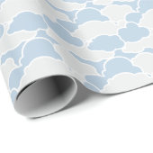 Schattige Blauw witte wolken baby shower wolk 9 th Cadeaupapier (Rol Hoek)