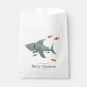 Schattige Blauw Zee Shark Boys Baby shower Bedankzakje (Voorkant)