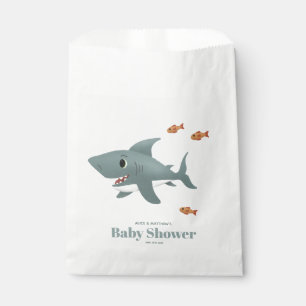 Schattige Blauw Zee Shark Boys Baby shower Bedankzakje