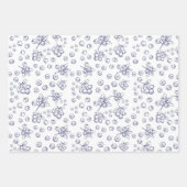 schattige blauwbes inpakpapier vel (Voorkant 2)