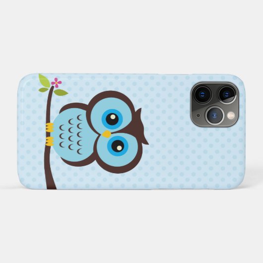 Schattige blauwboomillustratie Case-Mate iPhone case (Achterkant (horizontaal))