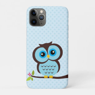 Schattige blauwboomillustratie Case-Mate iPhone case
