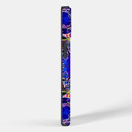 Schattige blauwe abstracte elementen Case-Mate iPhone case (Achterkant / Rechts)