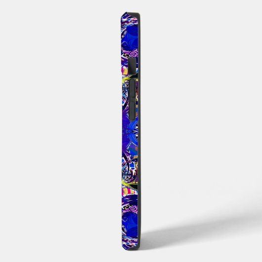 Schattige blauwe abstracte elementen Case-Mate iPhone case (Achterkant / Links)