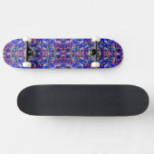 Schattige blauwe abstracte schildering persoonlijk skateboard (Horizontaal)
