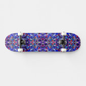Schattige blauwe abstracte schildering persoonlijk skateboard (Horizontaal)