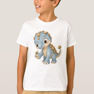 Schattige Blauwe Baby Ankylosaurus Houdt Slakken K T-shirt