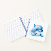 Schattige Blauwe Baby Dolfijn Notitieboek (Binnen)