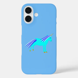 Schattige Blauwe Baby Jongen Eenhoorn iPhone 16 Hoesje