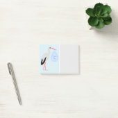 Schattige Blauwe Baby Jongen Ooievaar Post-it® Notes (Kantoor)