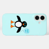 Schattige Blauwe Baby Jongen Pinguïn Case-Mate iPhone Case (Achterkant (horizontaal))