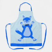 Schattige Blauwe Baby Jongens Vos Schort (Voorkant)