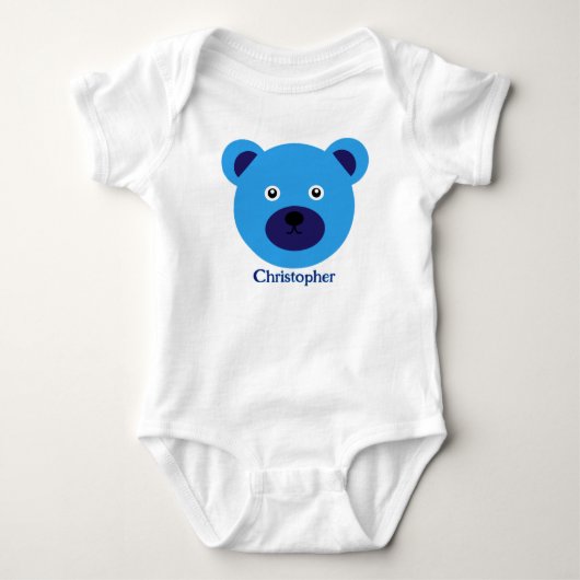Schattige Blauwe Beer Romper (Voorkant)