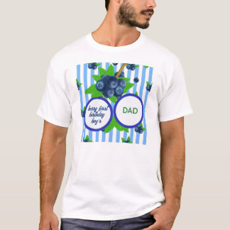 Schattige Blauwe Bes Eerste Verjaardag Jongen's Va T-shirt