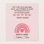  Schattige Blauwe Boho Regenboog Vervangend Leerkr Visitekaartje (Buitenkant ongevouwen)