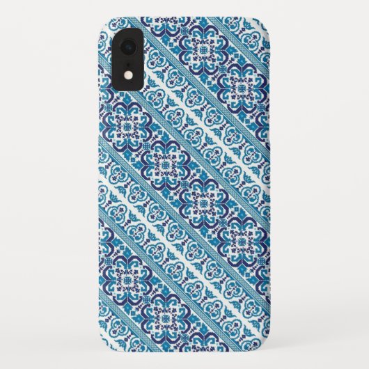 Schattige blauwe decoratieve Oekraïense patronen o Case-Mate iPhone Case (Achterkant)