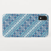 Schattige blauwe decoratieve Oekraïense patronen o Case-Mate iPhone Case (Achterkant (horizontaal))