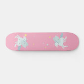 Schattige Blauwe Eenhoorn, Sterren Persoonlijk Skateboard (Horizontaal)