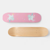 Schattige Blauwe Eenhoorn, Sterren Persoonlijk Skateboard (Horizontaal)