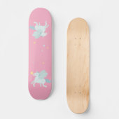 Schattige Blauwe Eenhoorn, Sterren Persoonlijk Skateboard (Voorkant)