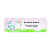 Schattige blauwe fee etiket (Voorkant)