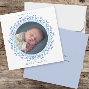 Schattige Blauwe Foto Baby Eenvoudig  