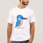 schattige blauwe ijsvogel t-shirt (Voorkant)