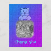 Schattige Blauwe Kat Foto Bedankt  Briefkaart (Voorkant)