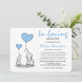 Schattige Blauwe Kinderen In Liefdevolle Herinneri Kaart (Staand voorkant)