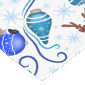 Schattige Blauwe Kinderen Kerst Rendier Tafelkleed (Gekanteld)