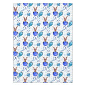 Schattige Blauwe Kinderen Kerst Rendier Tafelkleed (Voorkant)