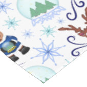 Schattige Blauwe Kinderen Kerst Rendier Tafelkleed (Gekanteld)