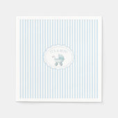 Schattige blauwe kinderwagen Doodle baby jongens d Servet (Voorkant)