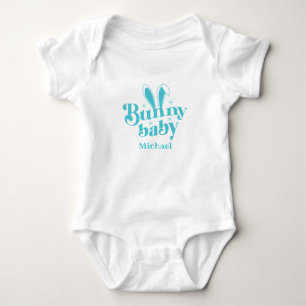 Schattige Blauwe Konijn Baby Jongen " Gepersonalis Romper