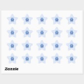 Schattige Blauwe Nijlpaard Ster Sticker (Vel)