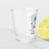 schattige blauwe olifant met Thaise tekst borrelgl Shot Glas (Links)