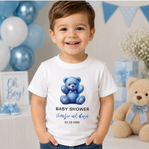Schattige Blauwe Teddybeer Vintage Baby Jongens Bo