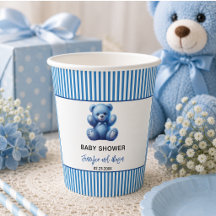 Schattige Blauwe Teddybeer Vintage Baby Jongens Bo
