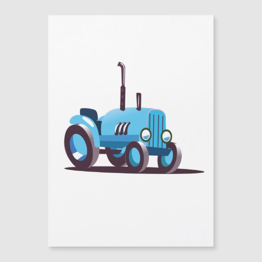 Schattige Blauwe Tractor (Voorkant)