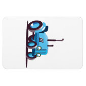 Schattige Blauwe Tractor Magneet (Horizontaal)