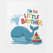 Schattige blauwe vinvis - ik ben de kleine broer fleece deken (Voorkant)