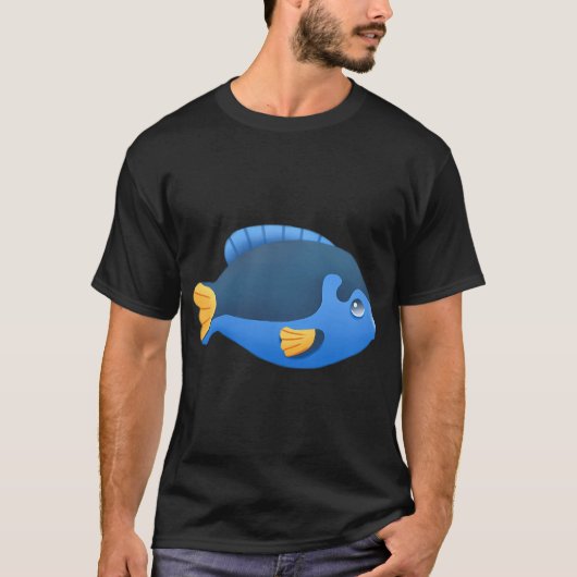 Schattige Blauwe Vis T-shirt (Voorkant)