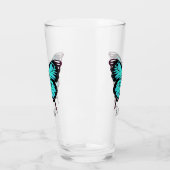 schattige blauwe vlinder toevoegen naam glas (Links)
