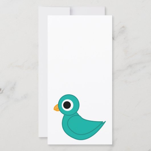 Schattige blauwe vogel (Voorkant)