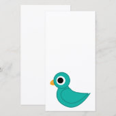 Schattige blauwe vogel (Voorkant / Achterkant)