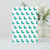 Schattige blauwe vogel bedankkaart (Staand voorkant)