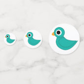 Schattige blauwe vogel confetti (Voorkanten)