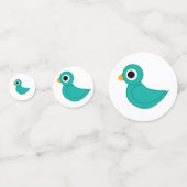 Schattige blauwe vogel confetti (Achterkanten)