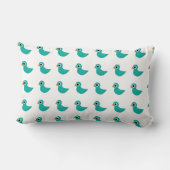Schattige blauwe vogel kussen (Achterkant)