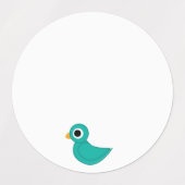 Schattige blauwe vogel labels (Design 1)
